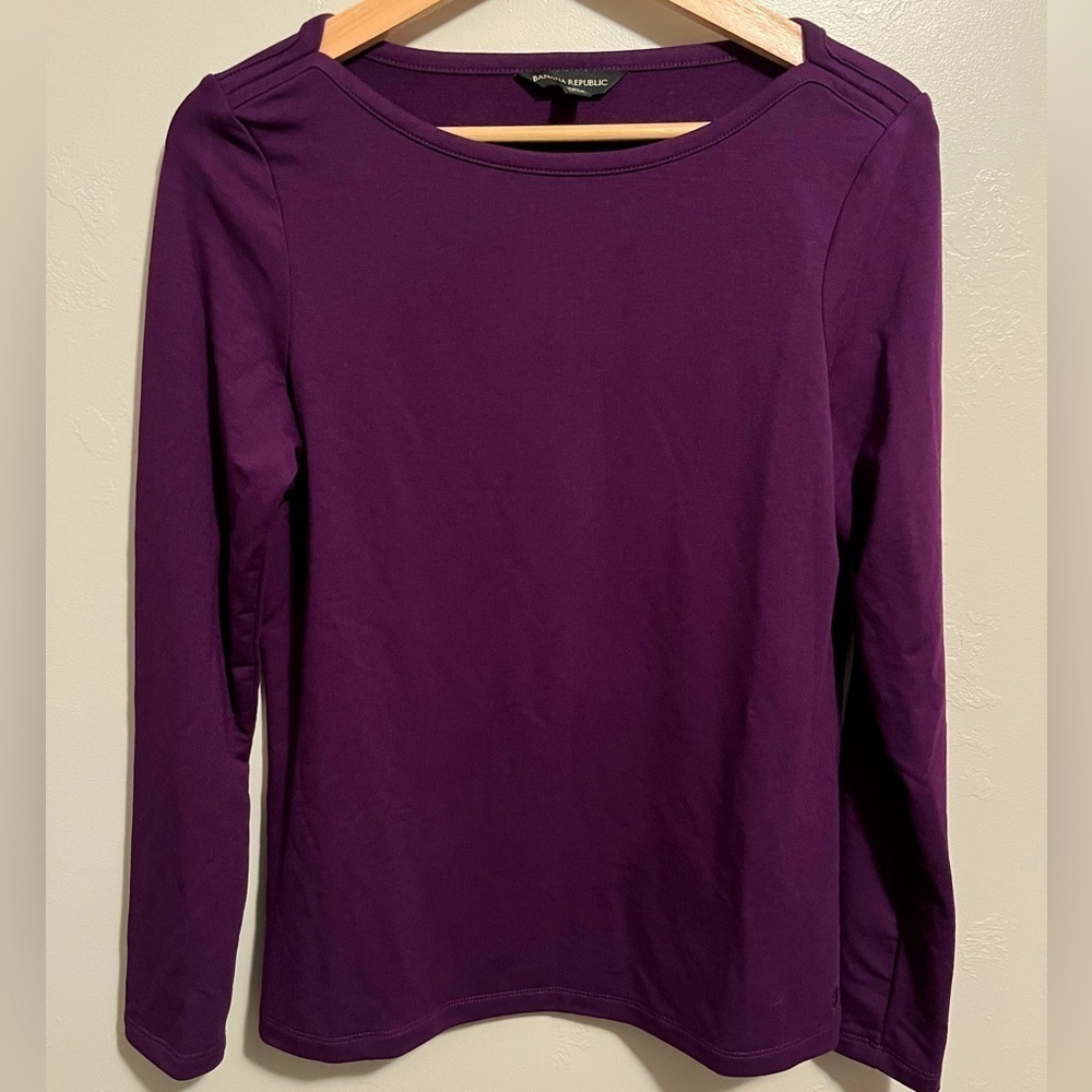 Banana Republic Purple Lone Sleeve Top